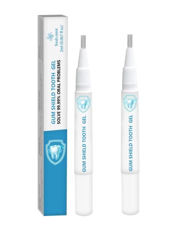 Gum Treatment Gel Gum Disease Treatment Pen Sports Gum Shield Treatment Gel Teeth Whitening Cleansing Essence Pen Powerful Teeth Stain Remover (2 pcs)