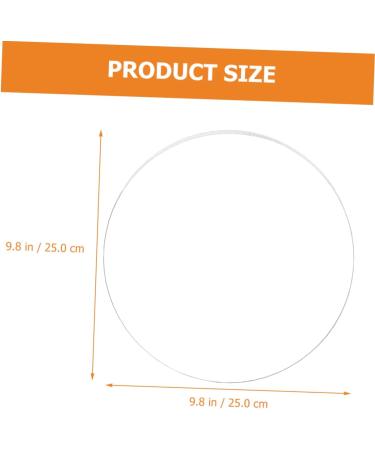 Lurrose Round Acrylic Sheet Key Fob Acrylic Board Cutting Circle Blanks Acrylic Circle Blanks Wafer Signage Transparent 25X25CM - Buy Online on GoSupps.com