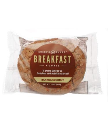 Susie's Smart Breakfast Cookie Mixed Box - Orange Cranberry Nut, Gingered Apple, Banana Coconut, Cocoa - 12 Cookies, 3.5 oz each - Buy Online on GoSupps.com