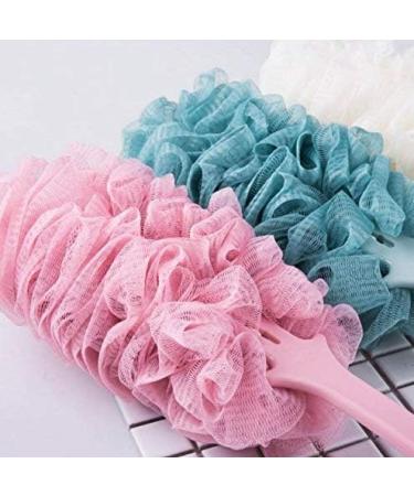 Veewon Long Handle Bath Brush Back Scrubber - Blue | Shower Body Brushes Sponge for Exfoliation & Cleansing - Buy Online on GoSupps.com