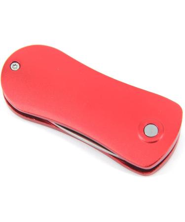 Vulcan Gear Metal Switchblade Divot Tool with Magnetic Ball Marker - Lightweight & Portable Red - Buy Online on GoSupps.com