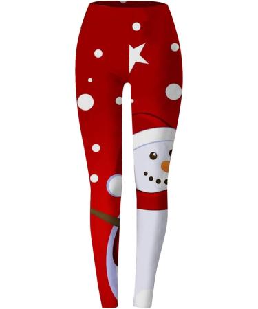 Women Printed High Waist Wide Leg Trousers Yoga Pants Novelty Christmas Holiday Print Leggings for Teens Red#41 Large - Buy Online on GoSupps.com