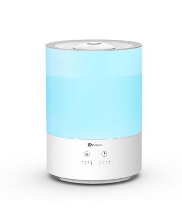 PureMate Humidifiers for Bedroom 4L with 7 Colour Changing Light Top-Fill Cool Humidifier for Baby Room & Home Humidity for Plants Quiet Operation with Essential Oil Auto Shut-Off and Timer