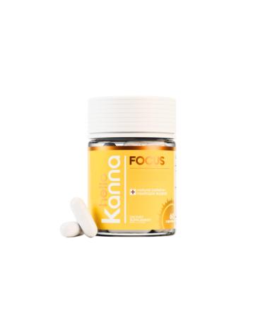 Hello Focus - Premium Cognitive Support Supplement - with Kanna Lion s Mane Bacopa & Ginkgo - Non-GMO Vegan Capsules - Supports Mental Clarity Focus and Daily Cognitive Performance - 60 Count