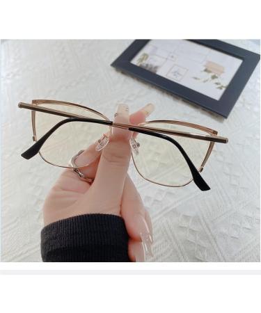 Fuqinqingoz Cat Eye Oversized Reading Glasses - Blue Light Blocking Glare-Free Trendy Flat Lighting Mirror - Size +200 (Color: C6) - International Shipping Available - Buy Online on GoSupps.com