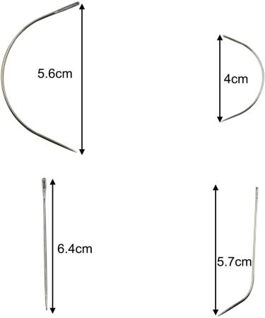 20 pcs J I C Curved Needles for Hand Sewing, Wig Making, Leather Repair, and Crafts - Buy Online on GoSupps.com