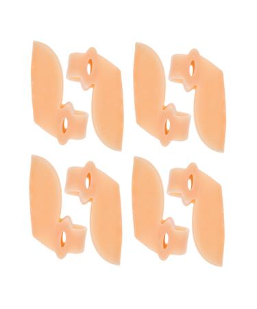 Toddmomy 4 Pairs Toe Separator Thumb Protector Big Toe Separator Silicone Toe Spacer Orthopedic Bunion Silicone Hammer Toe Toe Spacers Foot Care Supplies Tool Silica Gel Skin Color 7x3.5cm