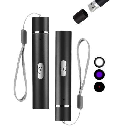 VOVA Cat Pointer Interactive Toys 2 Pack Cat Chasing Toys Pet Toys for Indoor Kitten Play Chase Exercise USB Recharge Cat Toy Pointer for Indoor Cat Mouse Toys Wand Light Pet Interactive Toys