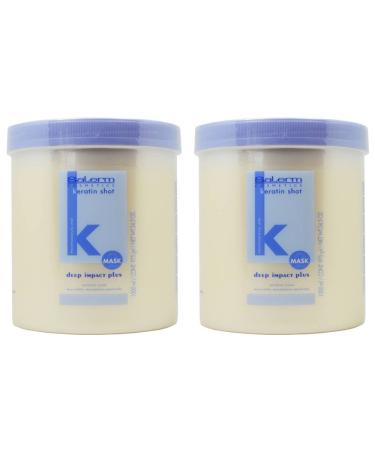 Salerm Keratin Shot Deep Impact Mask Plus 34.5oz Pack of 2 - 1000ml Total - Buy Online on GoSupps.com