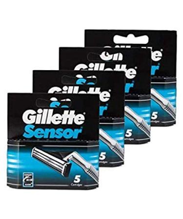 Gillette Sensor Cartridges 5-Count (Pack of 4 20 total cartridges)