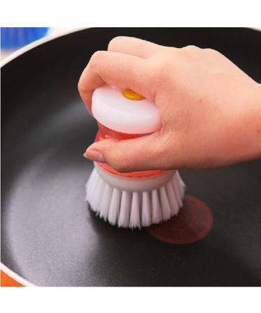 1Pc Creative Palm Brush Cleaner Pot Pan Dish Bowl Wash Tool Kitchen Utensil Washing Brush Scrubber Cleaning Brush with Soap Dispenser Refilled Random - Buy Online on GoSupps.com