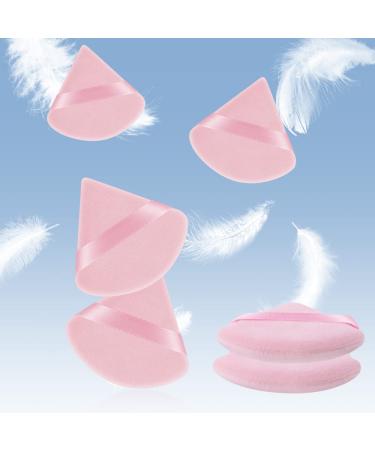 Auauy 6 PCS Triangle Makeup Powder Sponge Set - Washable & Reusable Face Puffs for Loose Powder & Foundation - Pink Makeup Tools - Buy Online on GoSupps.com
