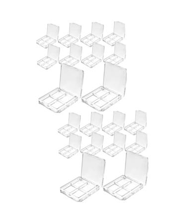 DRESSOOS 20 Pcs Boxes Eye Shadow Box Accessories Palettes Eyeshadow for DIY Empty Highlight Transparent