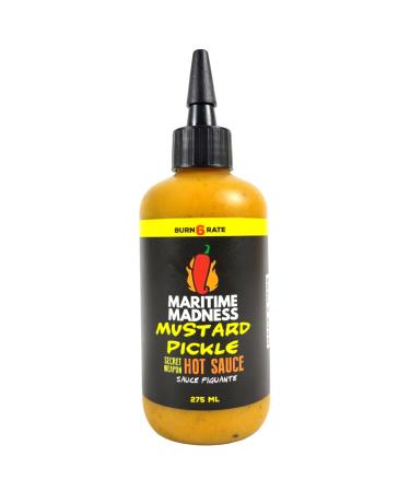 Mustard Pickle Hot Sauce Maritime Madness 275ml Squeeze Bottle Vegan Gluten Free Dairy Free Soy Free Onion/Garlic Free Keto Friendly Made in Canada