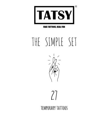 Tatsy Temporary Tattoo Set: Original Urban Design for Men and Women - Minimalistic, Waterproof, Cover Up with Stars, Anchor, Heart & Hands - Buy Online on GoSupps.com