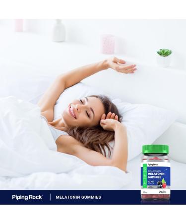 Piping Rock Melatonin Gummies 10mg | 70 Vegan Adult Gummies | Berry Flavor | Non-GMO Gluten Free - Buy Online on GoSupps.com