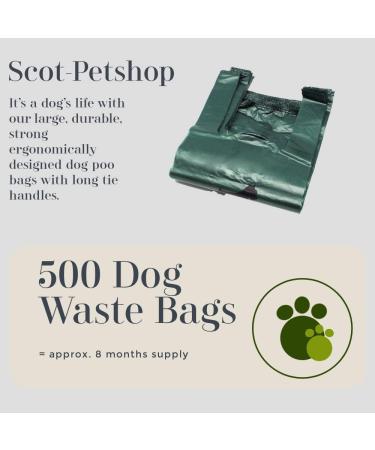 SCOT-PETSHOP Large Green Dog Waste Bags 500 Poo Bags (Not On A Roll) 500 Count (Pack of 1) - Buy Online on GoSupps.com