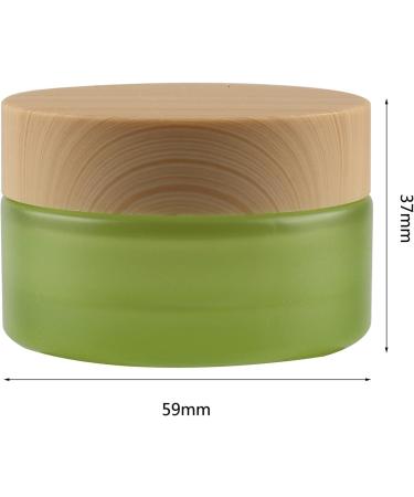 empty jars with lids cosmetic jar B0CL9L6R3C4 PC 50ml Empty Green Glass Cosmetic Jars with Screw Lid  50g Small Containers Storage Pot for Cosmetic Travel + 4X Spatula (Color : Groen Size : 20ml) (C - Buy Online on GoSupps.com