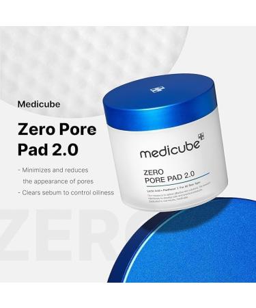 Medicube Zero Pore Pads 2.0 - Dual-Textured Facial Toner Pads for Exfoliation and Minimizing Pores with 4.5% AHA Lactic Acid & 0.45% BHA Salicylic Acid - Ideal for All Skin Types - Korean Skin Care - Buy Online on GoSupps.com
