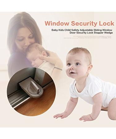 (Pack of 2) Kids Sliding Window Lock - Child Safety Adjustable Door Proof Security Lock - Buy Online on GoSupps.com