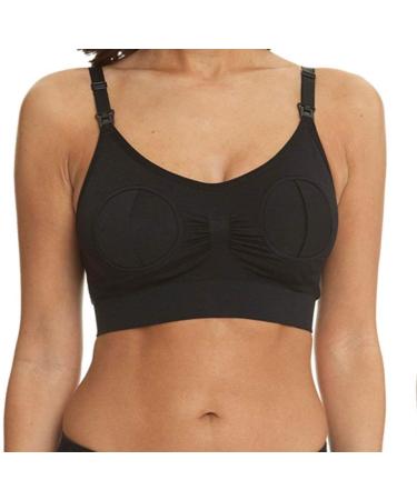 Acrawnni Hands-Free Breast Pump Nursing Bra - Wireless & Adjustable Maternity Pumping Bra for Women - Black - Buy Online on GoSupps.com