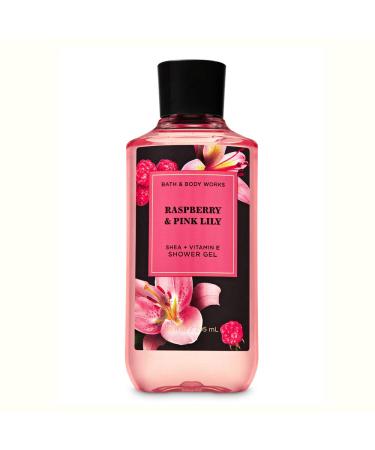 Bath and Body Works Raspberry & Pink Lily Shower Gel 2020 Edition with Shea Butter Aloe & Vitamin E 10 fl oz / 295 mL