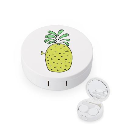 Cute Pineapple Contact Lens Travel Kit Portable Cute Contact Box with Mirror for Daily Outdoor