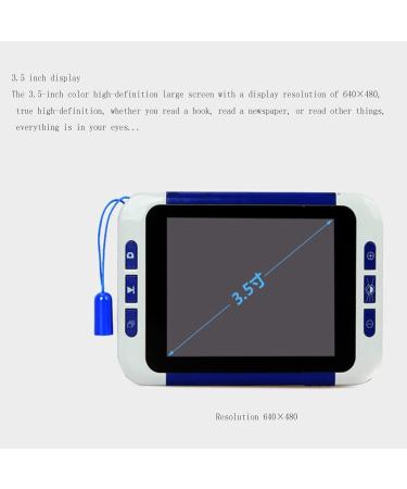 Portable Digital Magnifier Portable Digital Magnifier 3.5" Rechargeable Visual Electronic Reading Aid with Magnification Adjustment for The Elderly Support TV Output - Buy Online on GoSupps.com