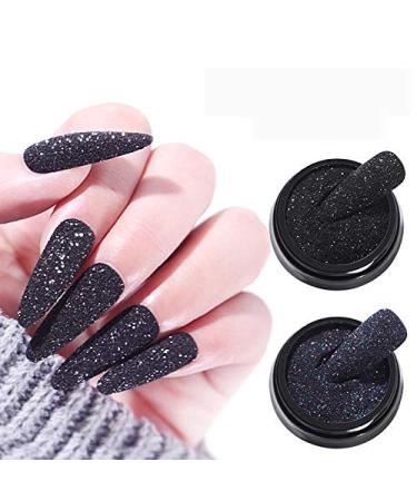 Buy Laser Shining Sugar Nail Glitter Powder | Black & White Nail Art Pigment Dust for Stunning Manicures - International Shipping - Buy Online on GoSupps.com