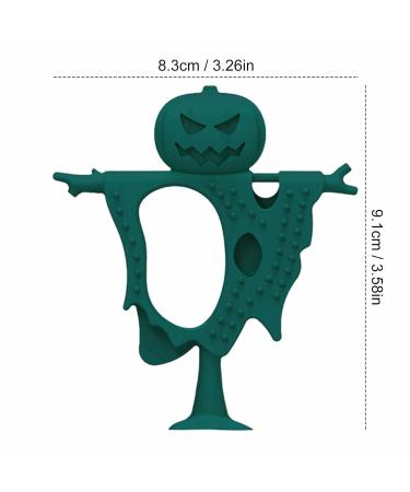 Buy Pumpkin Bite Toy for Babies | Safe Silicone Bite Rings | Soothing Dark Green Silicone Teething Toys for Toddlers - Buy Online on GoSupps.com