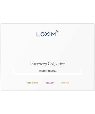 LOXIM Discovery Collection Essential Oil Set - 3 Fragrance Oils for Aromatherapy | 100% Pure Natural Scents - Santal Sparkle Rose Sugar Citrus Pop - Buy Online on GoSupps.com