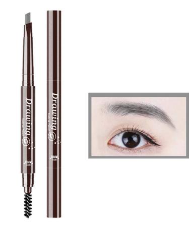 Eyebrow Pencil Longlasting Waterproof Durable Automaric Liner Eyebrow 5 Colors to Choose Natural Eyebrows that Last For a Long Time (grey)