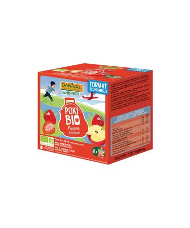 Unsweetened Strawberry Apple Pokies 8x90g Organic -