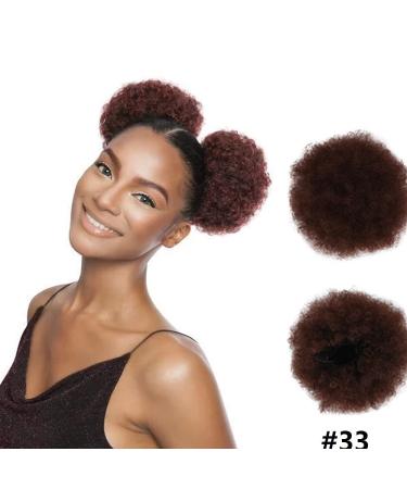 Buy Inch High Afro Puff Synthetic Hair Bun - Kinky Curly Clip-In Extensions for Women - Drawstring Ponytail (2 Pcs) #33 - International Shipping - Buy Online on GoSupps.com