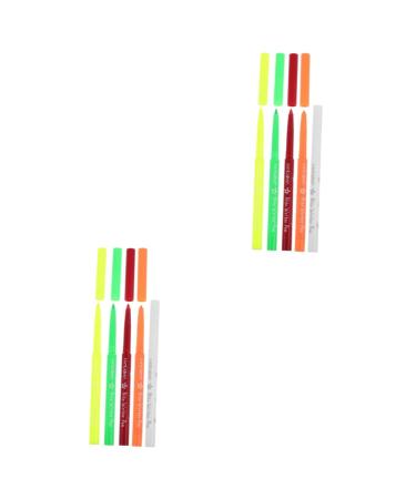 Beavorty 10 Pcs Halloween Paint Pen Eye Liner Fluorescence Eyeliner Make up Highlighter Eyeliner Pen Plastic 12.00X0.80X0.80CMx2pcs Assorted Colorx2pcs