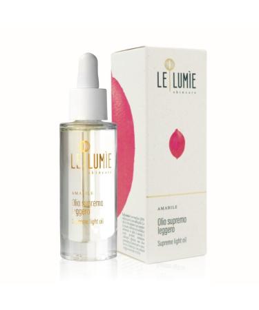 Le Lumie Amabile - Supreme Face Oil Anti-Wrinkle Moisturizing and Illuminating 99% Vitamin E D3 Avocado Olive Argan Jojoba vegan Made in Italy 30 ml