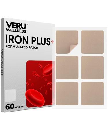 Veru Wellness Iron Plus Daily Patch - Iron Deficiency Support - Blood Levels and Energy (60 Day Supply)