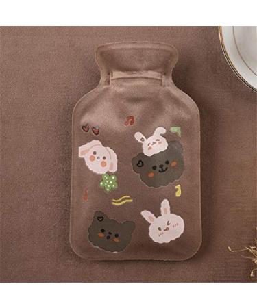Body warmer Bag warm hot water bottle Mini portable plush washable water injection safety warm hands bag hand warmer hot water bottle (color: r)