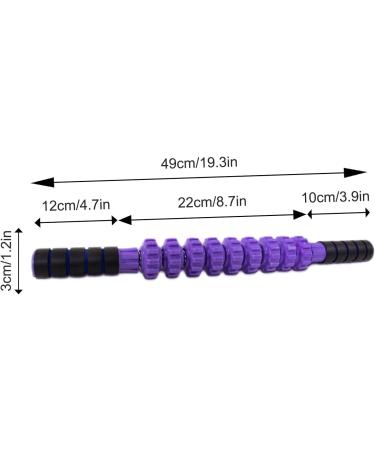 Body Massage Sticks | Muscle Soreness Relief Tool for Athletes | Cramps Relief Roller - Blue/Purple Foam Handle - Buy Online on GoSupps.com