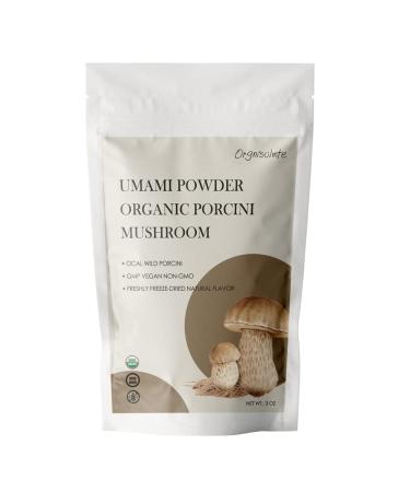 Orgnisulmte Organic Dried Porcini Mushrooms Powder 3 Oz,Wild Grown Premium Quality Umami Powder,Hand Picked,All Natural Porcini Powder 3Oz(85g)