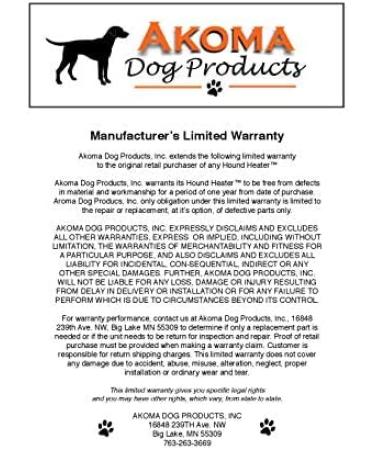 Akoma Hound Heater 300w Outdoor Pet Furnace - Anti-Chew Cord - For Most Dog Houses - Buy Online on GoSupps.com