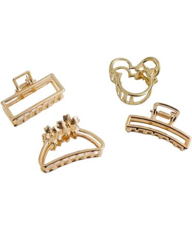 New 2025 Fashion Hollow Heart Metal Hair Claw Clips Simple Non Ip Mini Gold Geometric Bangs Barrettes Hair Jaws For Women New For Fashion Daily Jewelry Fashion Accessories Creative Gift - Buy Online on GoSupps.com
