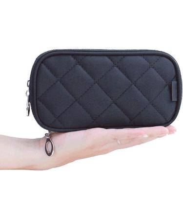 MLMSY Black Makeup Bag for Women - Multifunctional 2 Layer Organizer with Mirror & Beauty Brush Travel Kit - Buy Online on GoSupps.com