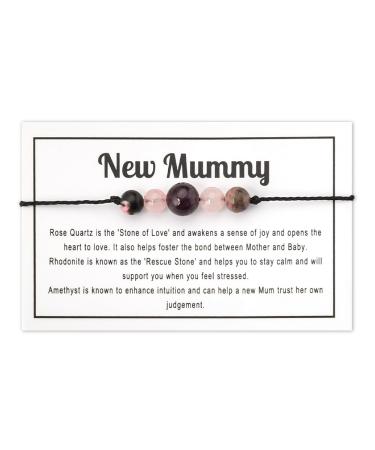 New Mom Gifts Bracelet for Women Anxiety Relief Bracelet for Mother To Be Gifts First Time Mommy Birthday Gift Ideas Postpartum Depression Gifts for Mom Mama Beaded Bracelets for Women Christmas Gift