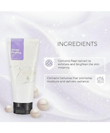 Face Smart Peeling White Jewel Gentle Exfoliator Face Scrub with Pearl Powder extracts for Brightening| Removes Tan and Blackheads 120ml - Buy Online on GoSupps.com