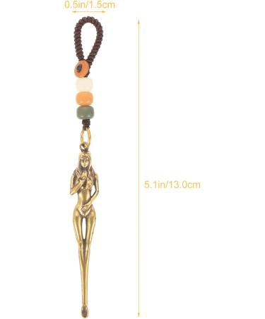 COHEALI Mini Keychain Micro Shovel & Ear Pick Set - Vintage Brass Charms for Ear Cleaning - 2Pcs - Buy Online on GoSupps.com
