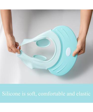 Baby shower cap children shampoo visor toddler bath shield hat kids Washing head Hair rinser Prevents Water from Pooling in Face for To protect the eyes and ears (blue) - Buy Online on GoSupps.com