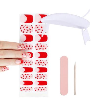 Nail foils (red heart)