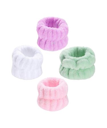 Beavorty 4paires Bracelets Pour Lavage Du Visage Et Anti-transpiration Pour Spa Et Toilette De Femmes