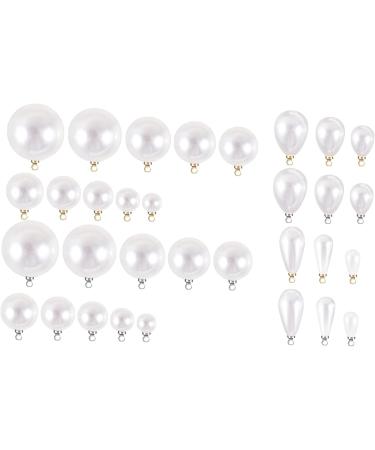 VILLCASE 300 Pcs Dangle Drop Charms Diy Charms Necklace Pendants Diy Pearl Charms Round Pearl Beads Pearl Teardrop Pendants Prime Jewelry Pendant Bracelet Charms Key Chain Abs Sheep Eye - Buy Online on GoSupps.com